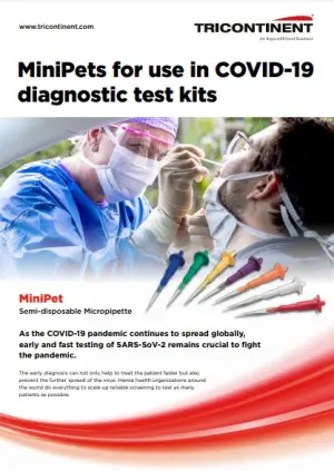 Air Displacement Semi-Disposable Pipette for Covid Test Kits